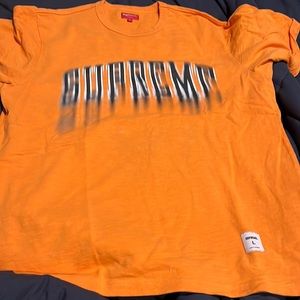 Orange blurred supreme tshirt-size large